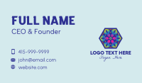 Flower Hexagon Decor  Business Card