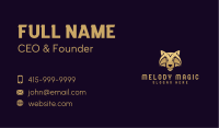 Gold Feline Tiger  Business Card