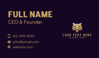 Gold Feline Tiger  Business Card Design
