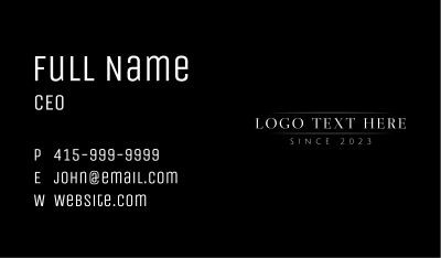 Corporate Professional Wordmark Business Card Image Preview