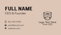 Shirt Shield Outline Business Card Design