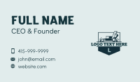 Grass Lawn Care Mower Business Card Design