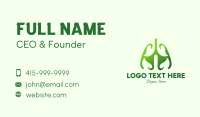 Green Natural Lungs Business Card