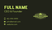 Green Hexagon Mountain Business Card Design