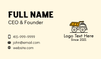 Dump Truck Vehicle Business Card