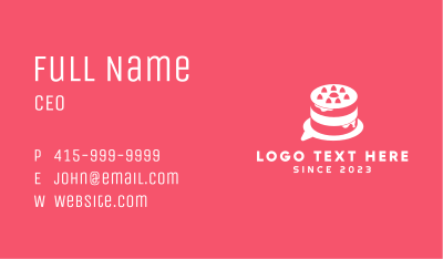 White Cake Chat  Business Card