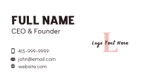 Simple Generic Lettermark Business Card