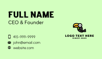 Toucan Bird Cartoon Mascot Business Card