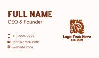 Aztec Wood Carving Business Card