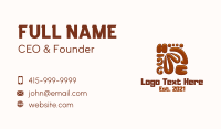 Aztec Wood Carving Business Card Design