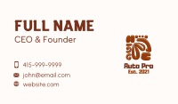 Aztec Wood Carving Business Card