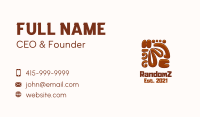 Aztec Wood Carving Business Card Design