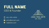 Construction Bridge Structure Business Card Design