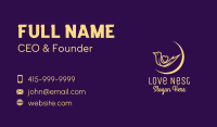 Yellow Romantic Moon Bird Business Card Image Preview