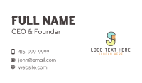 Geometric Letter J  & S Business Card