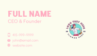 Woman Baseball Player Business Card