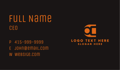 Modern Small A Business Card Image Preview