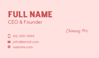 Feminine Handwritten Wordmark Business Card Design