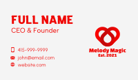 Red Charity Heart  Business Card
