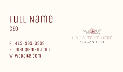 Flower Beauty Apparel  Business Card Image Preview