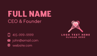 Pink Heart Whisk Business Card Design