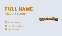 Cursive Stroke Wordmark Business Card