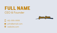 Cursive Stroke Wordmark Business Card Image Preview