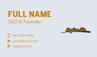 Cursive Stroke Wordmark Business Card