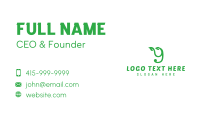 Nature Letter Y Business Card Design