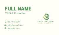 Natural Letter G Leaf Business Card