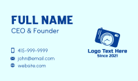 Blue Camera Clock Business Card