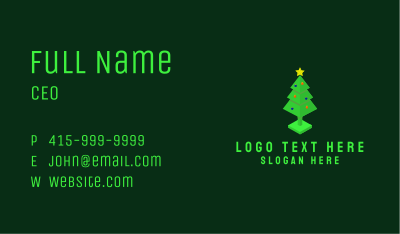 3D Christmas Tree  Business Card Image Preview