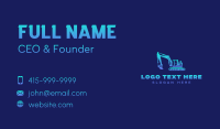 Machinery Contractor Construction Business Card