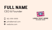 Retro Cassette Tape Business Card Design