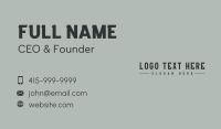 Casual Gothic Wordmark Business Card