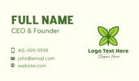 Organic Leaf Butterfly Business Card