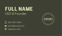 Modern Apparel Wordmark Business Card