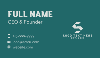 Gray Tech Letter S  Business Card