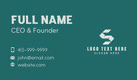 Gray Tech Letter S  Business Card