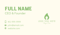Green Leaf Silhouette  Business Card Design