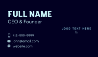 Neon Tech Cursor Business Card