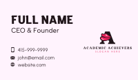 Lip Cosmetic Letter A Business Card