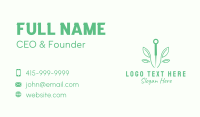 Natural Acupuncture Needle Business Card Design