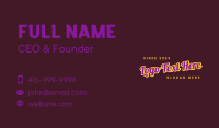 Fancy Style Cursive Wordmark Business Card