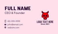 Red Devil Skull Business Card Design