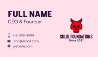 Red Devil Skull Business Card