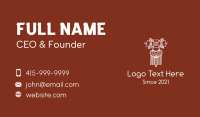 White Macrame  Decor  Business Card