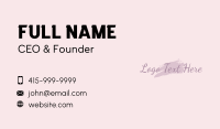 Feminine Watercolor Wordmark Business Card