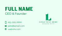 Leaf Letter L Business Card