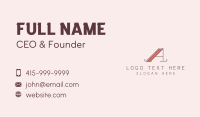 Hipster Classic Letter A Business Card